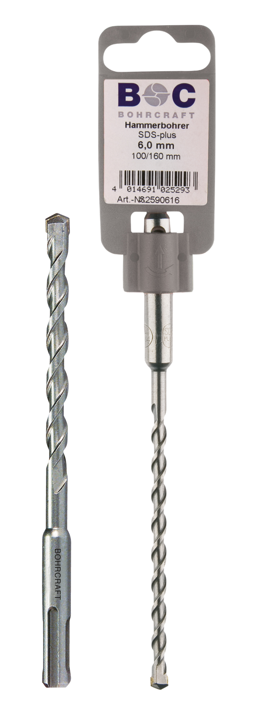 BOHRCRAFT 25900505516 Punta per martelli SDS-PLUS, ø 5,5 mm, lunghezza totale 160 mm conf. 1 pz
