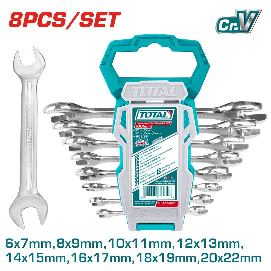 Set da 8 Chiavi Aperte 6-22 - Industrial THT102386