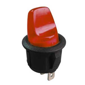 Interruttore a Bilanciere Unipolare Tast.Lev.10A-125Vac Rosso INT/2101R-C