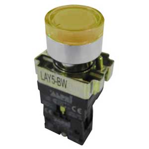 Pulsante Luminoso A Ghiera Led 24V Giallo No AP/INT/B3561-I
