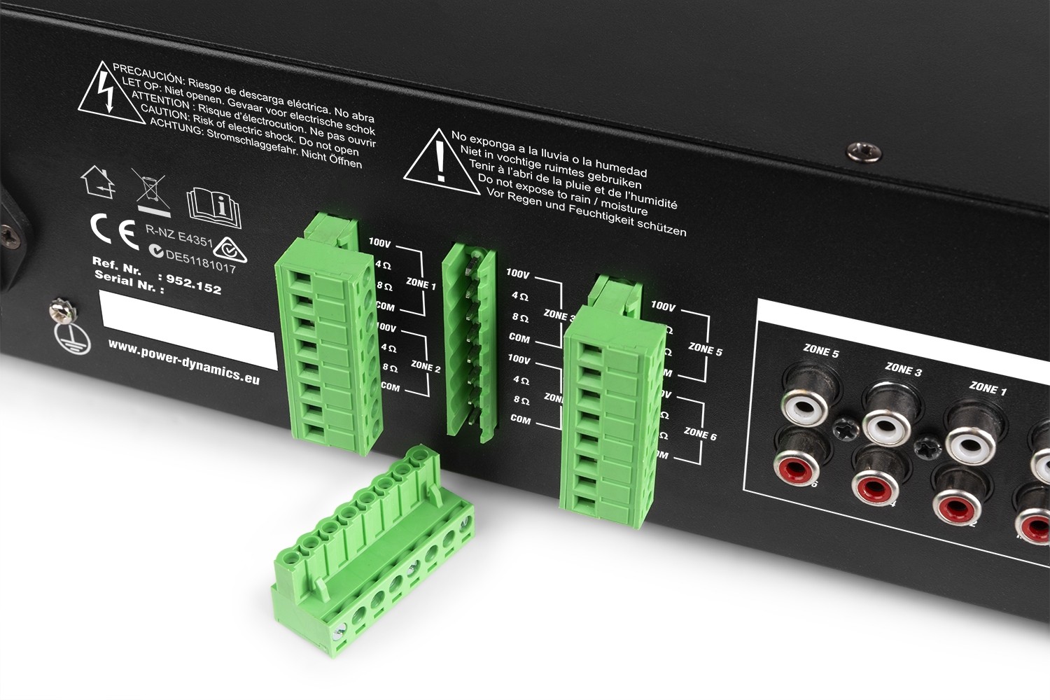 Amplificatore da 360W 6 zone 6 x 60W, 100V/8Ohm mod. PRM606