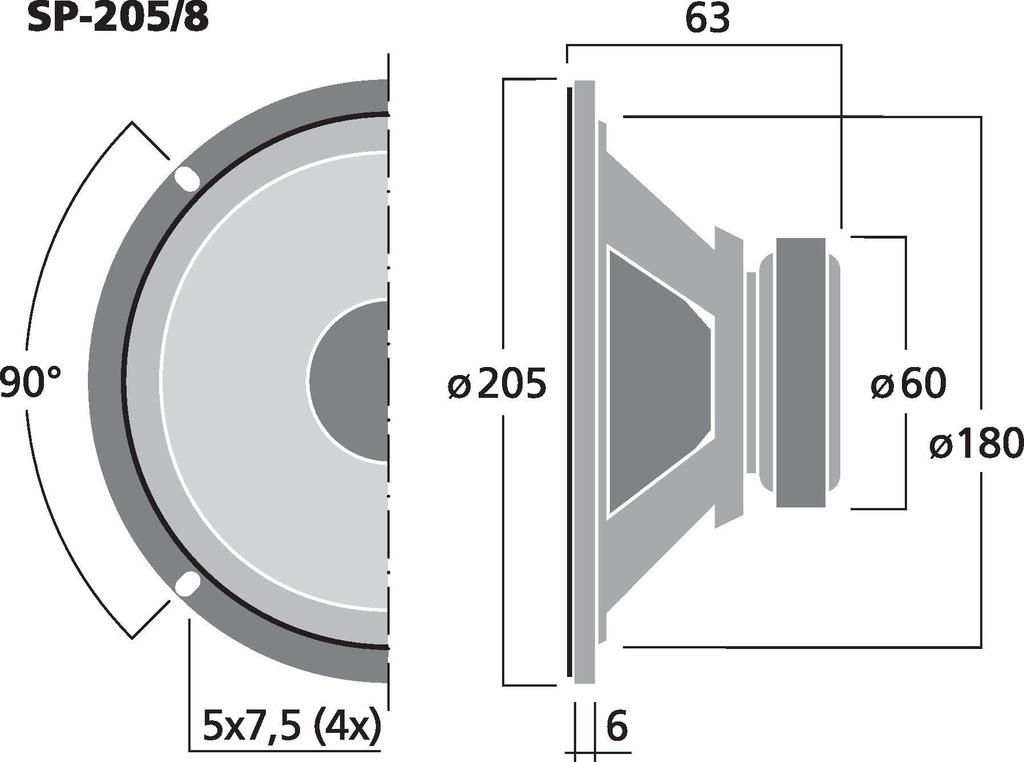 SP-205/8 - Altoparlante Fullrange PA