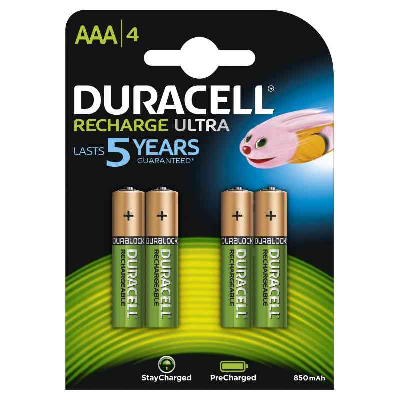 Duracell Precaricata Ministilo (AAA) 900 mAh in blister da 4 pile