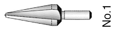 Fresa conica HSS continua #1(3-14MM)