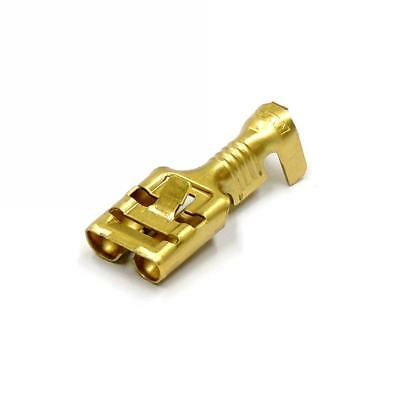 Faston femmina 6,35mm il fermo passo 6,35x0,8 in ottone stagnato