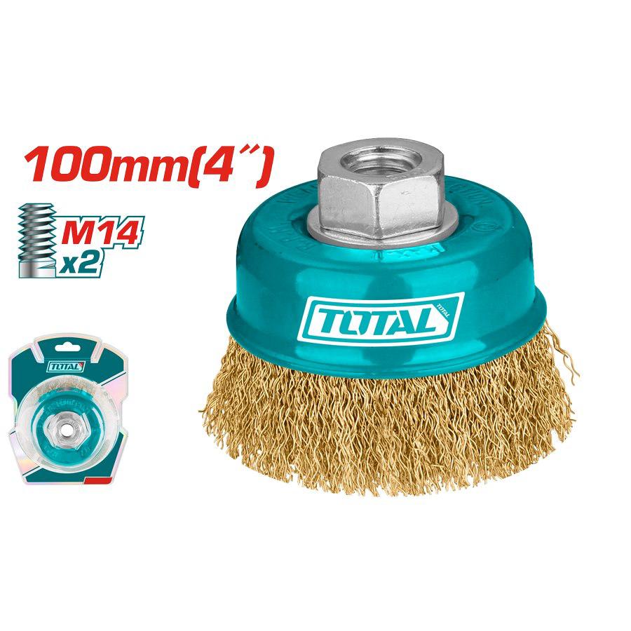 Spazzola a Tazza 100mm Ottone - M14 TAC31041