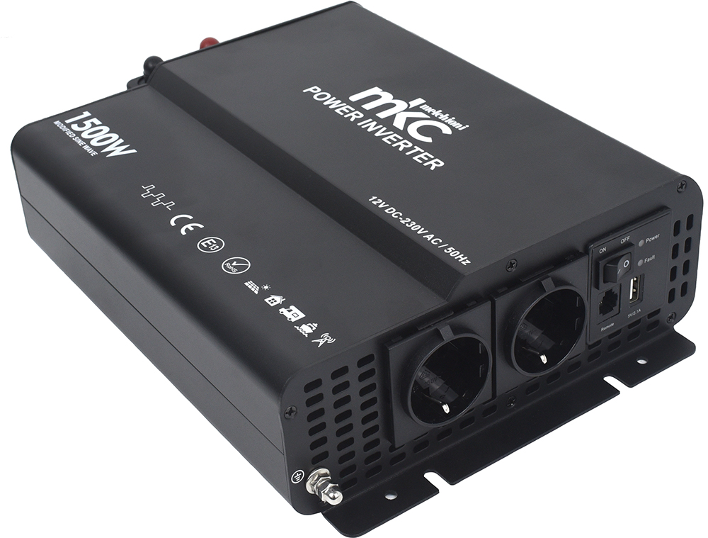 INVERTER MKC-RS1500M-12 12VDC 230VCA 1500W SOFTSTART ONDA MODIFICATA
