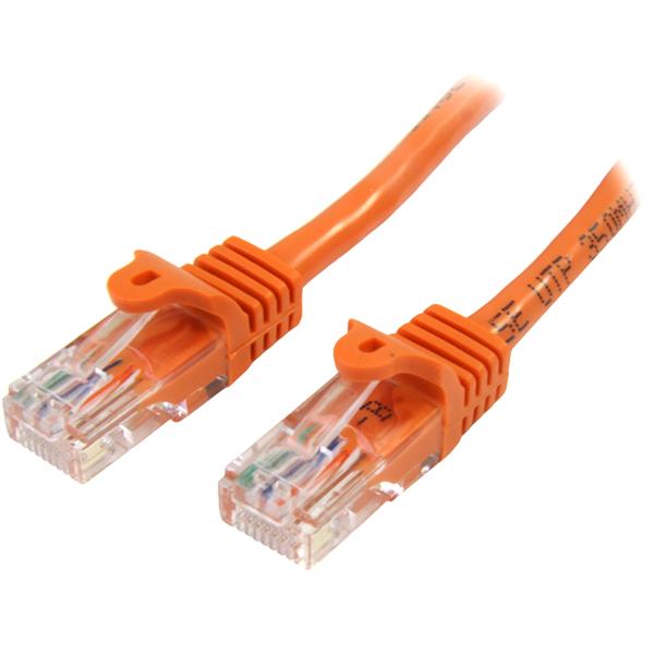 Startech.com 45PAT10MOR Cavo di Rete da 10m Arancio Cat5e Ethernet RJ45 Antigroviglio - Cavo Patch Snagless