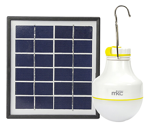 Kit pannello solare con Lampada led 2w ricaricabile MKC Light