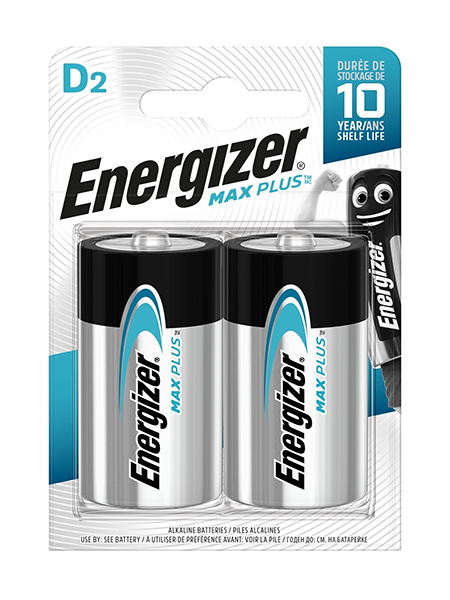 ENERGIZER Max Plus batteria alcalina D in confezione da 2 pile