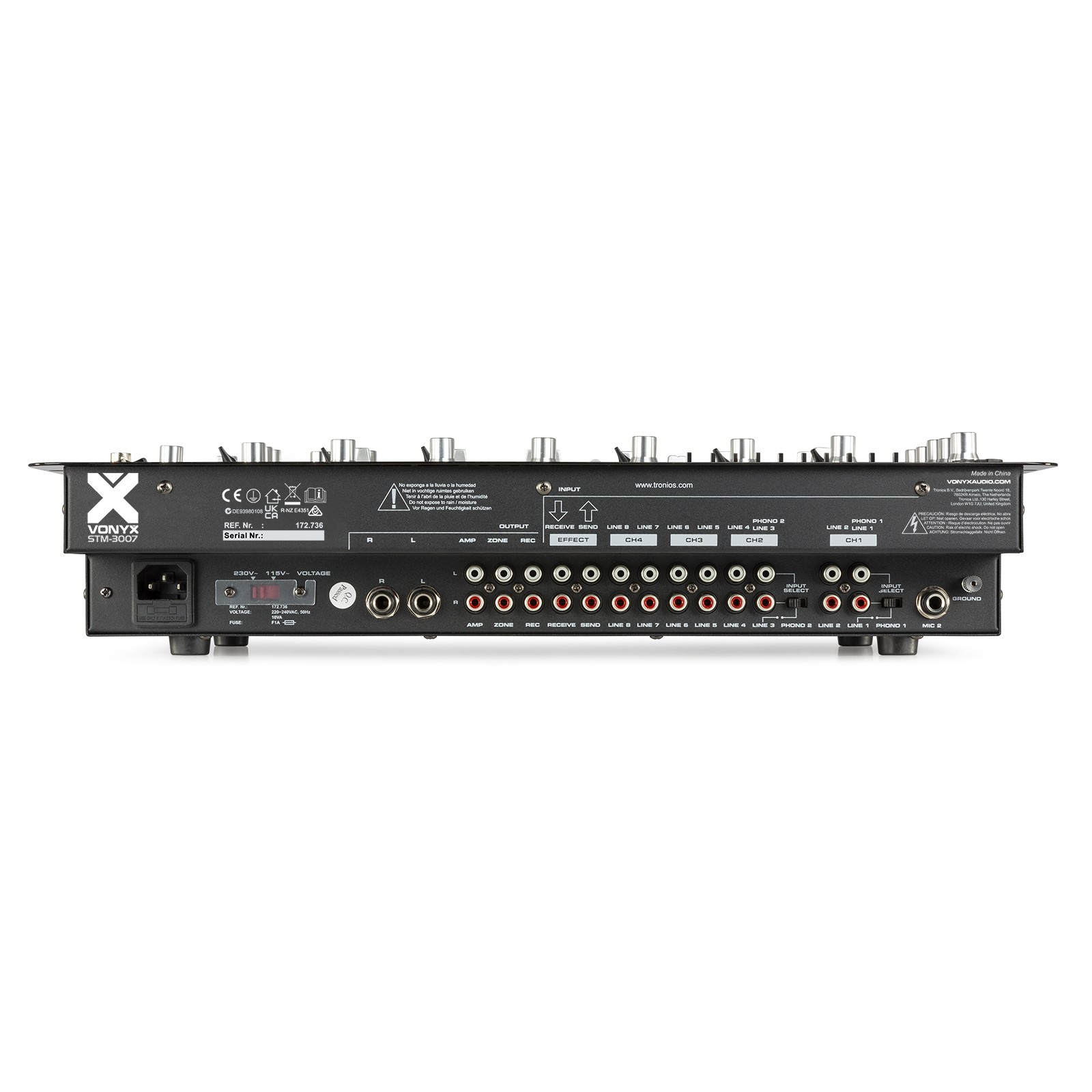 Mixer passivo 6-canali con SD/USB/mp3/Bluetooth, Mod. STM-3007