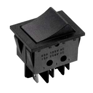 Interruttore A Bilanciere 16A-250V Bipolare Nero INT/2283H-C