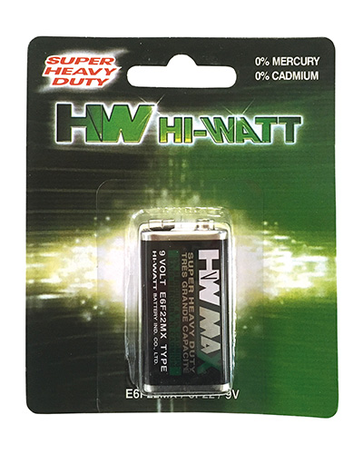 Batteria zinco carbone 6f22-9v 9V Hi-Watt