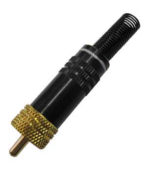 Spina Coassiale RCA Schermata A Vite Bi.Con Guidacavo Bianco SP/563BI-C