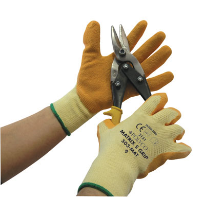 Guanti verdi/gialli Pro-Safe con rivestimento in lattice, taglia 10/XL