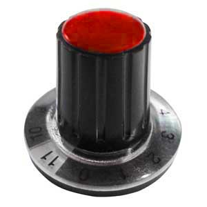 Manopola A Mandrino 26x21 Ø6 Rossa MA/1141R