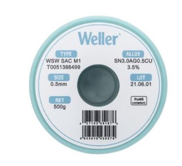 WSW SAC M1 Filo saldante, Ø 0, 5 mm, 500 gr T0051386499 - Weller