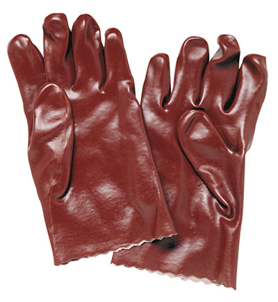 Guanti in PVC rossi - 14" taglia 10/XL EN4131