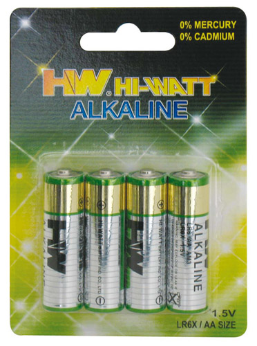 Hi_watt 491465732 HI WATT LR6 batteria alcalina AA in blister da 4 pile