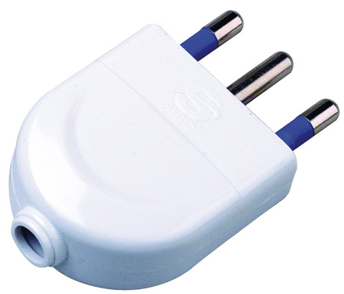Spina rete volante bianco 2p+t 16a - conf. bulk MKC