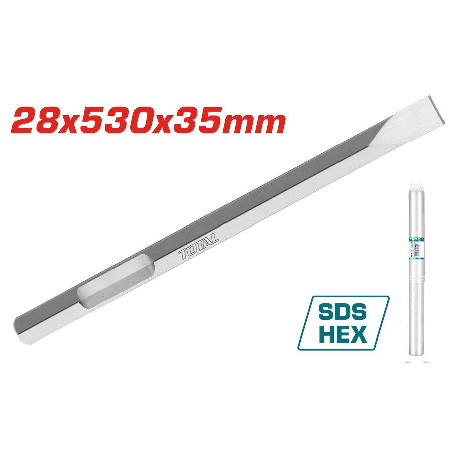 Scalpello Esagonale Piatto - 28*35*530mm TAC1532282