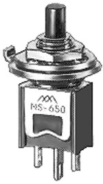 Pulsante miniatura unip. on-on antipolvere a prova d'acqua 3a-125v MS-650 Miyama