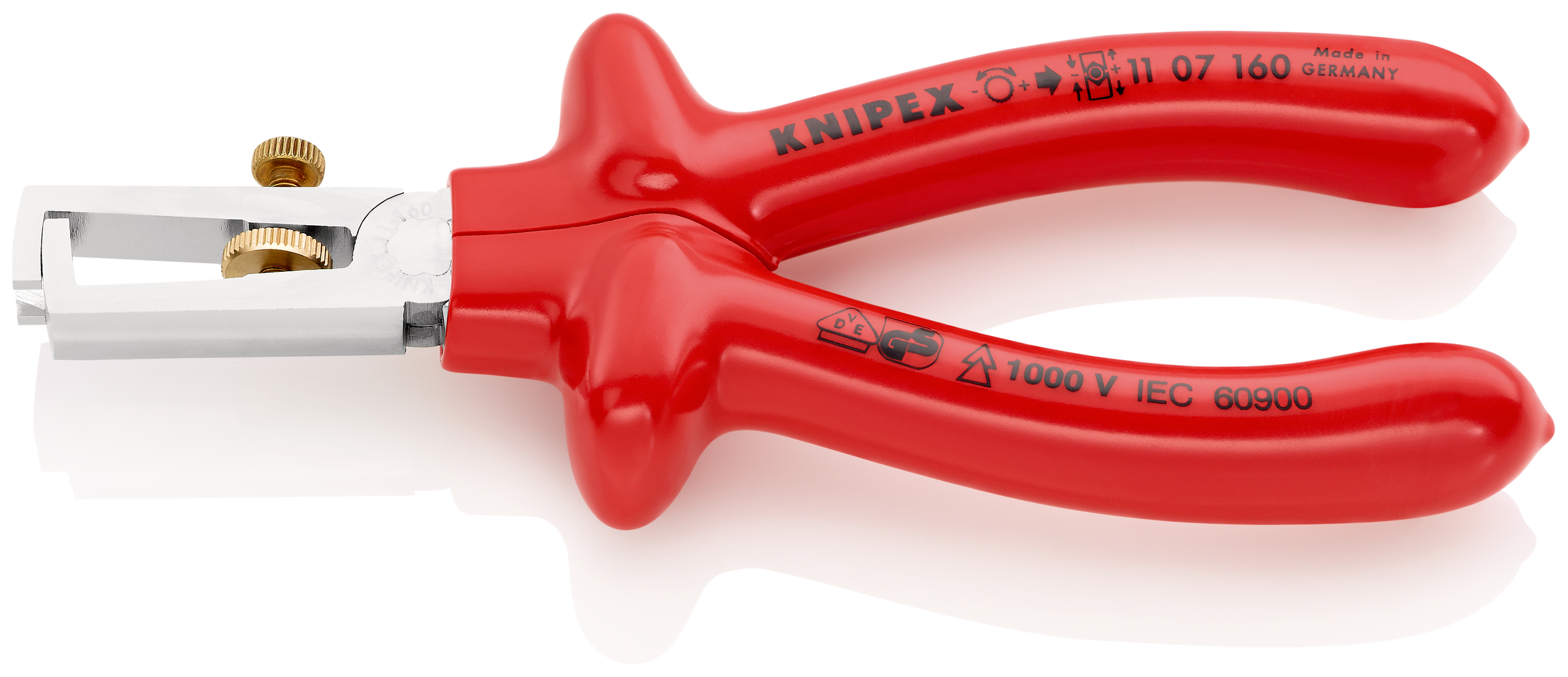 Pinza spelacavi 11 07 160, isolamento a 1000V