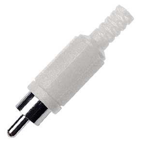 Spina Volante Coassiale Con Guidacavo Bianco RCA/398W-C