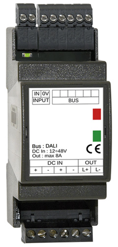 Controller dimmer DALI DLD1248-1CV-DALI-ME, 1 canale, per luci a LED, MKC Light