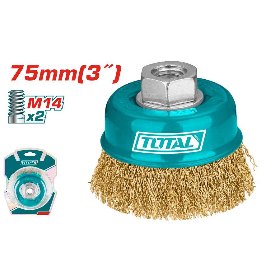 Spazzola a Tazza 75mm Ottone - M14 TAC31031