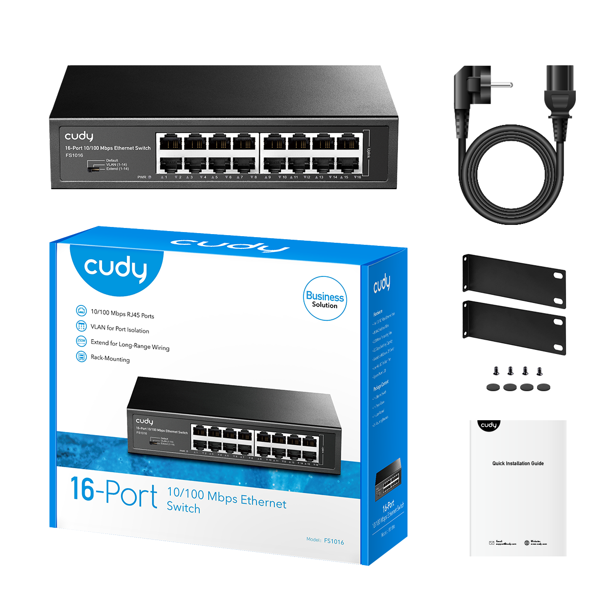 FS1016 - 16-Port 10/100 Mbps Metal Switch