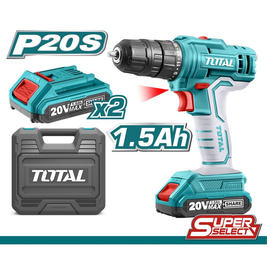 Trapano A Batteria 20V Con 2 Batterie E Valigetta TDLI20012