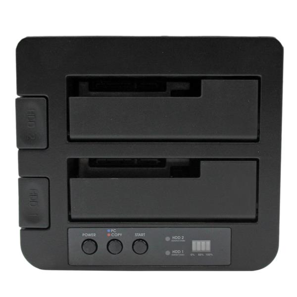 Startech.com SDOCK2U33RE Docking Station per Hard Disk a 2 Slot - Duplicatore Standalone USB 3.0 (5 Gbps)/eSATA per SSD/HDD SATA III 2.5/3.5" - Clonatore di Hard Drive con Carica dall'Alto (SDOCK2U33RE)