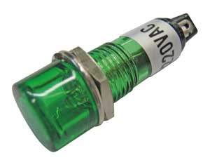 Segnalatore Neon 220V.In Plastica Verde SEGN/33V-I