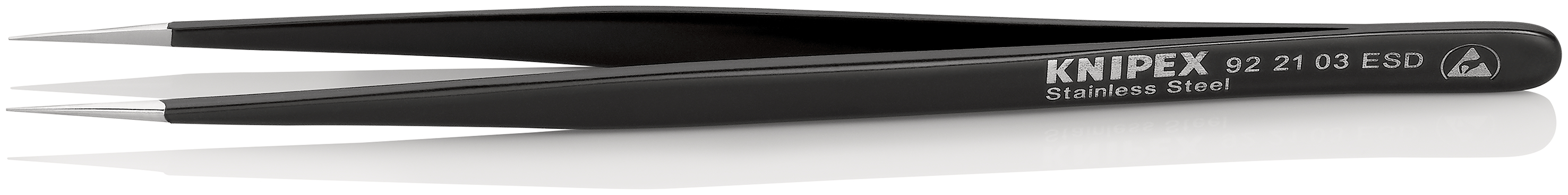 Pinzetta universale ESD acciaio inox 92 21 03 ESD, isolamento a 1000V