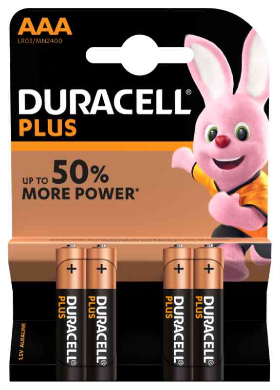 Duracell Plus Ministilo (AAA) 2400 in blister da 4 pile