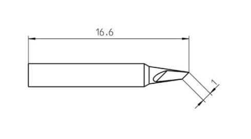 RT Pico Punta saldante, punta a lama di coltello, 1,0 mm T0050104599 Weller