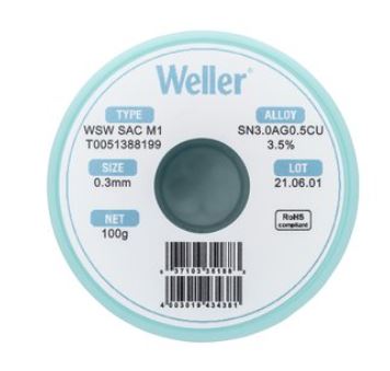 WSW SAC M1 Filo saldante, Ø 0,3 mm, 100 gr. T0051388199 - Weller