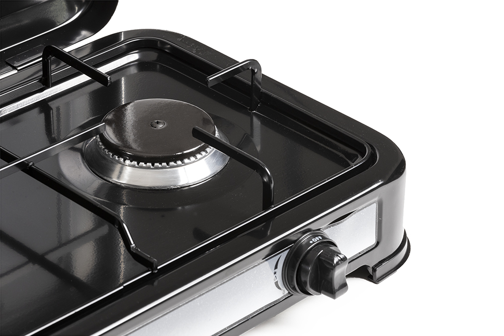 Fornello a gas MINERVA 2 NEW -  2 fuochi nero