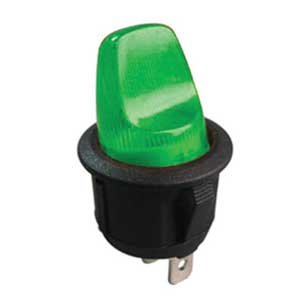 Interruttore a Bilanciere Unipolare Tast.Lev.10A-125Vac Verde INT/2101G-I