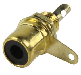 Presa rca da pannello dorata nero FR1611/G BLACK