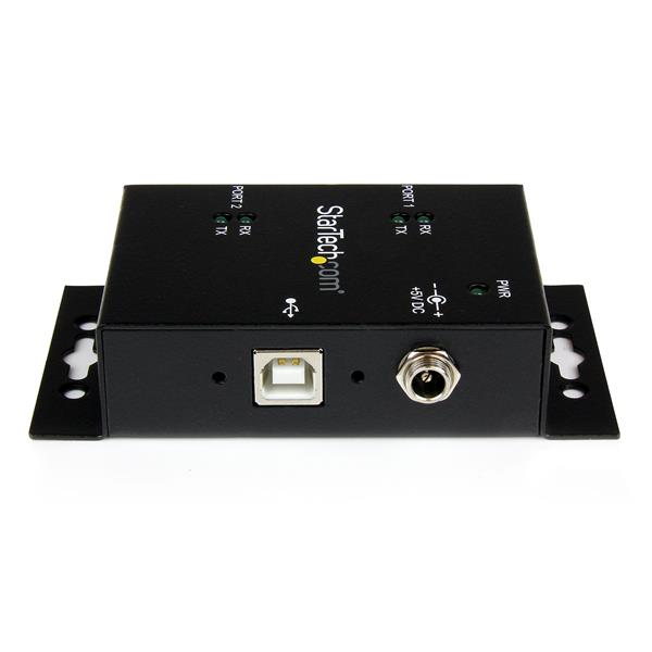 Startech.com ICUSB2322I Hub adattatore USB a seriale 2 porte per montaggio a parete con clip per guide DIN (ICUSB2322I)