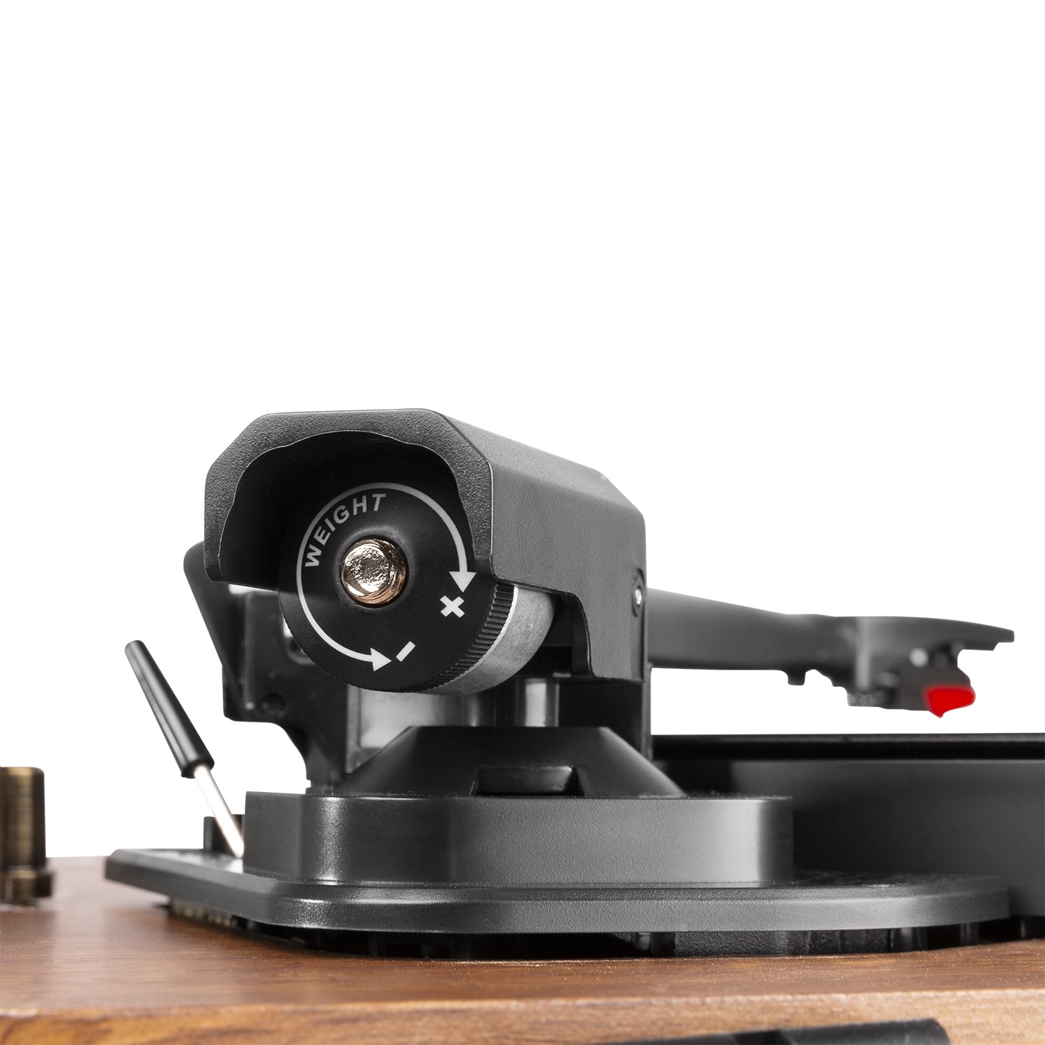 Giradischi HI-FI HQ, Amplificato con altoparlanti integrati e ricevitore Bluetoothcon, finitura in legno di noce RP162