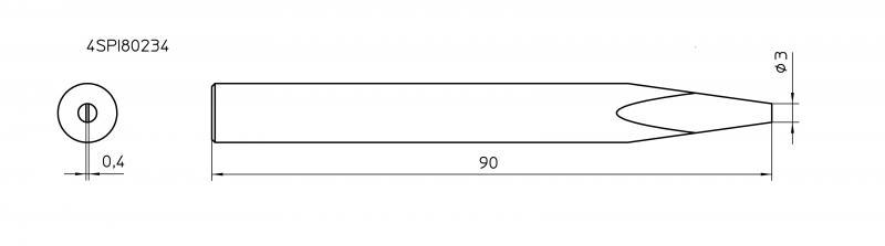 SPI80 234 Punta a cacciavite Weller