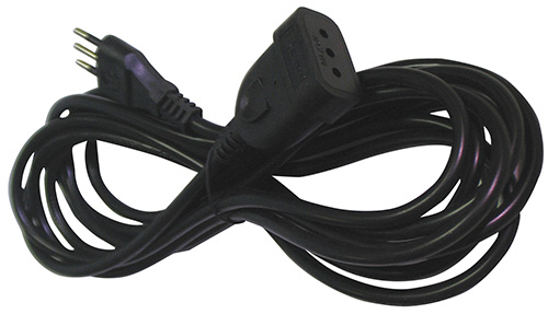 Prolunga elettrica nera spina 10a-presa 10a  5mt cavo 3x0,75mmq MKC