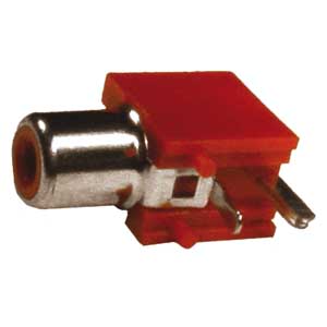 Presa Coassiale Da Circuito Stampato 90° Rossa RCA/CS/1R-C