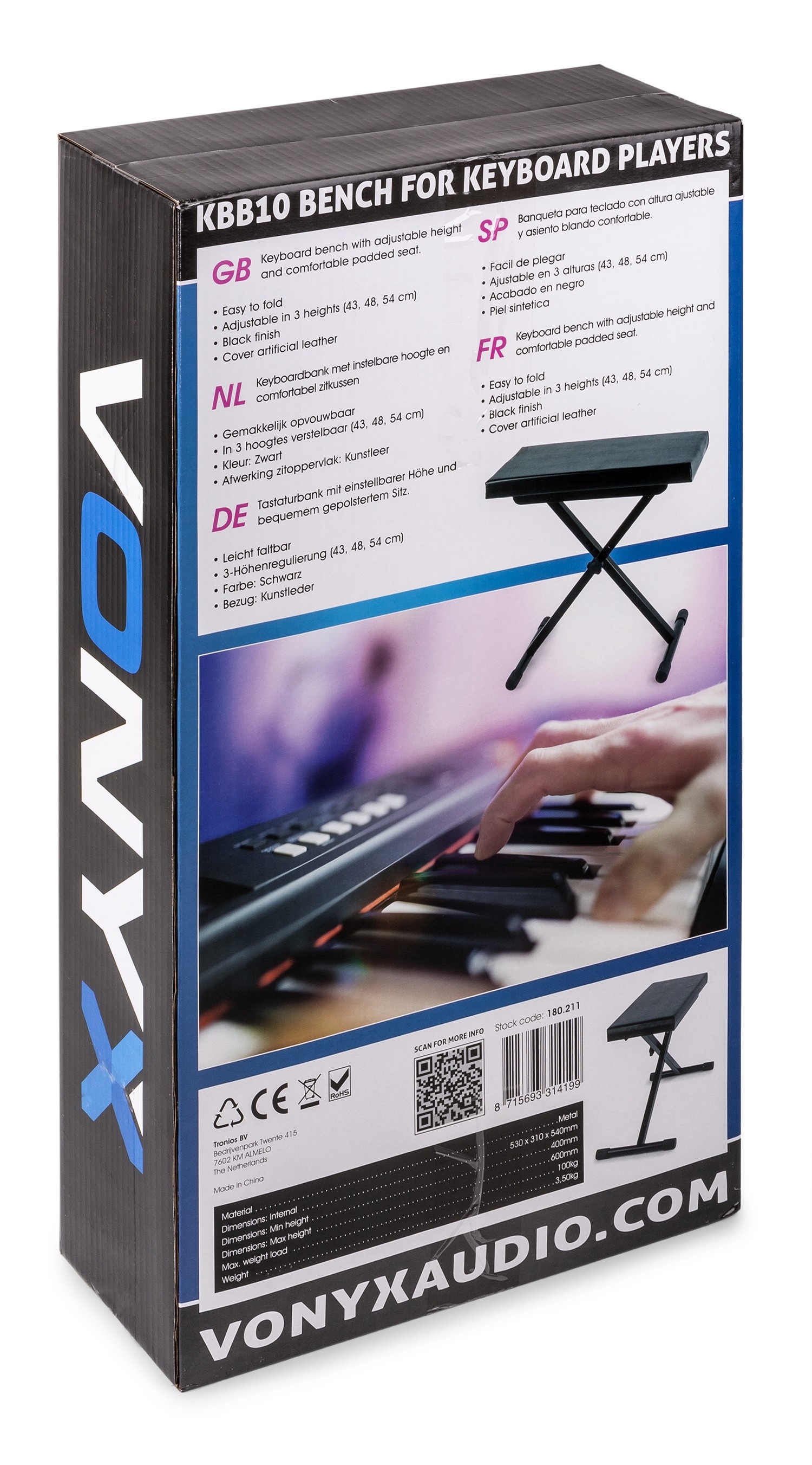 Panca per tastiera Mod.KBB10