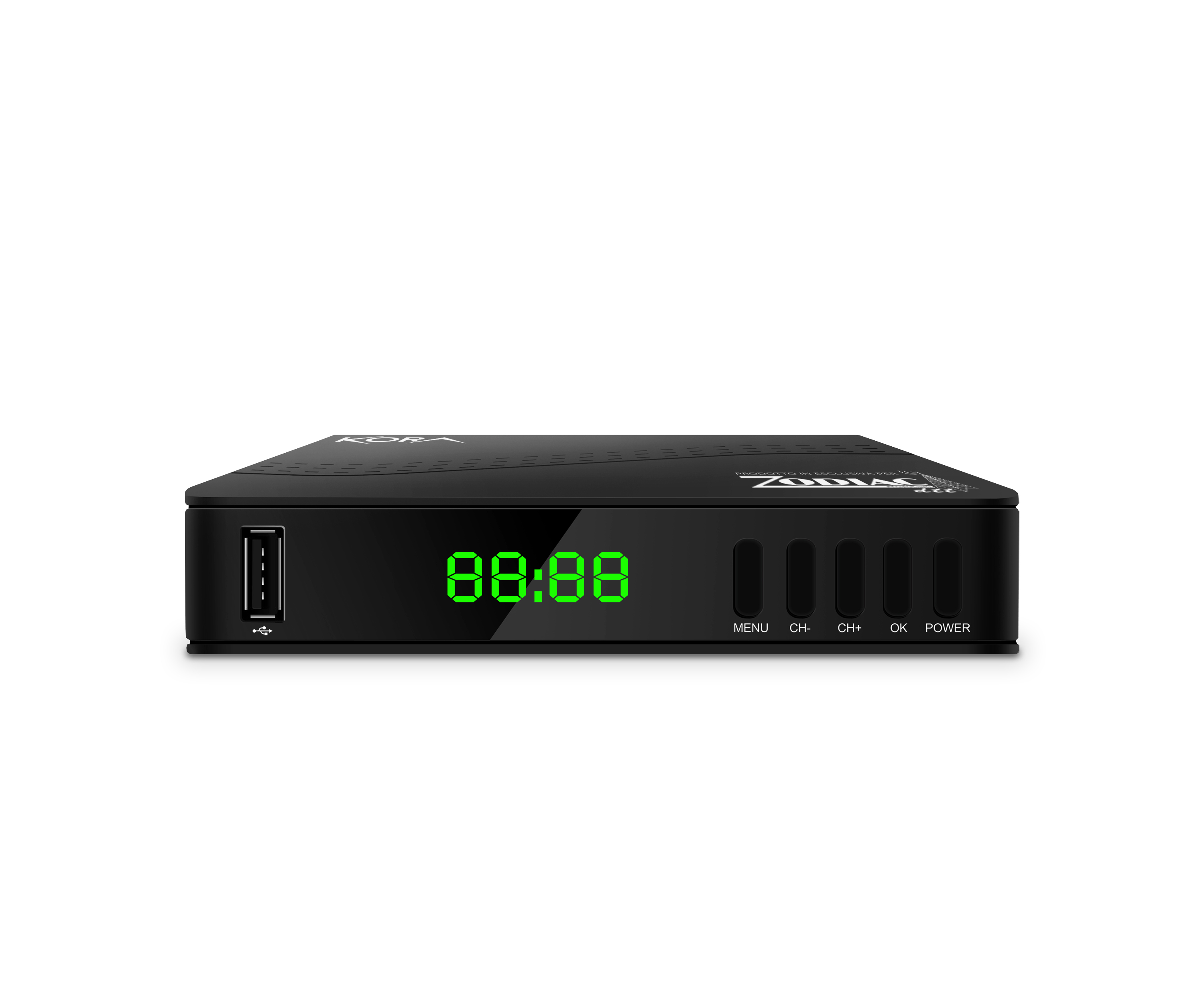 Decoder digitale terrestre ZODIAC KORA DZR-3341 dvb-t2 hevc h.265 60hz, 10bit