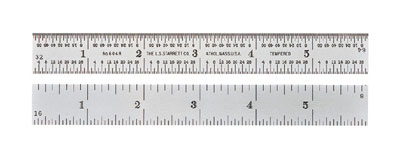 Righello rigido in acciaio Mitutoyo 12"/300metrico/imperiale 182-125