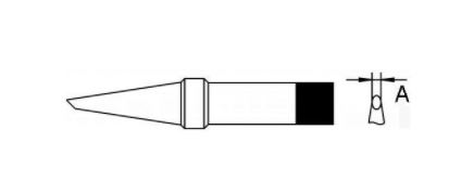 Punta tonda a taglio sbieco, 425°C, Larghezza 3,2 mm 4PTCC8-1 Weller